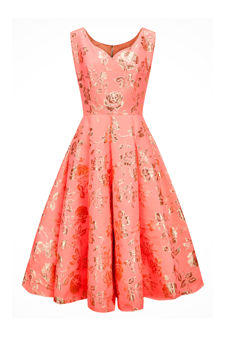 Imperial Peony Jacquard Dress – SKYLENCE