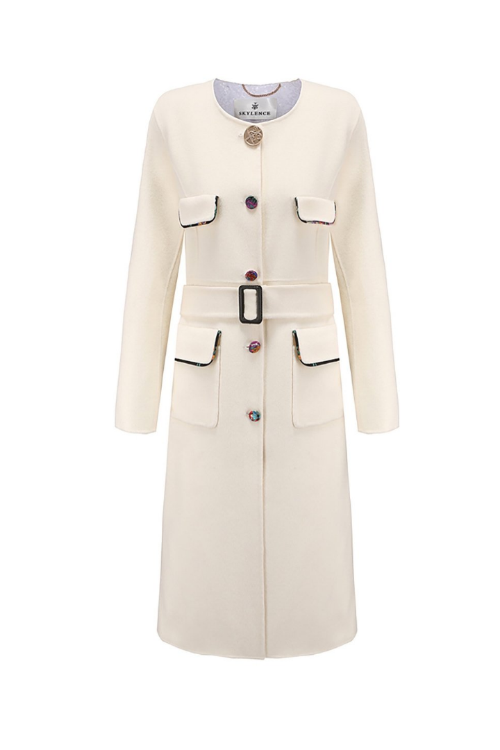 Lin Military Coat White – SKYLENCE
