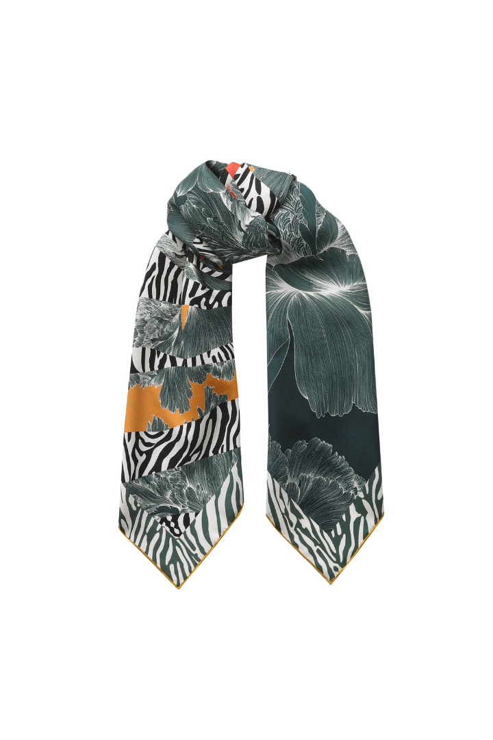 Peony Jungle Silk Scarf