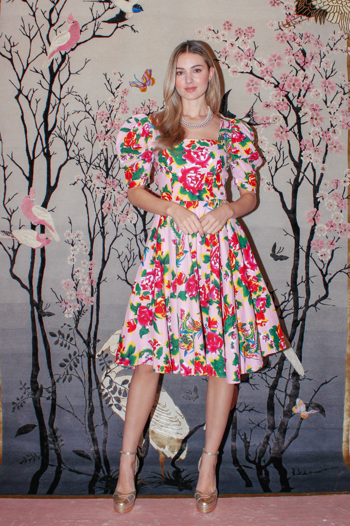 Tudor Peony Dress Pink