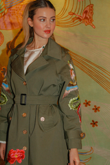 PHOENIX HERITAGE TRENCH COAT (ARMY GREEN)