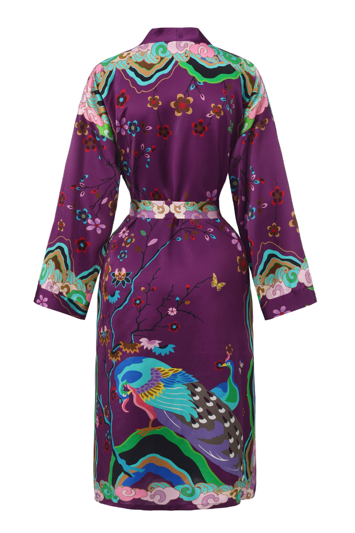 Wendy Morrison x SKYLENCE Kujaku Peacock Silk Kimono