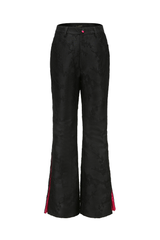Plum Blossom Noir Flare Trousers