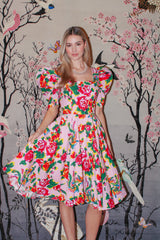 Tudor Peony Dress Pink