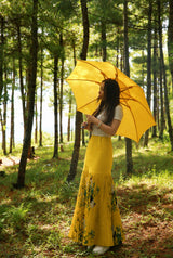 Royal Yellow Yi Pleated Skirt
