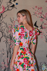 Tudor Peony Dress Pink