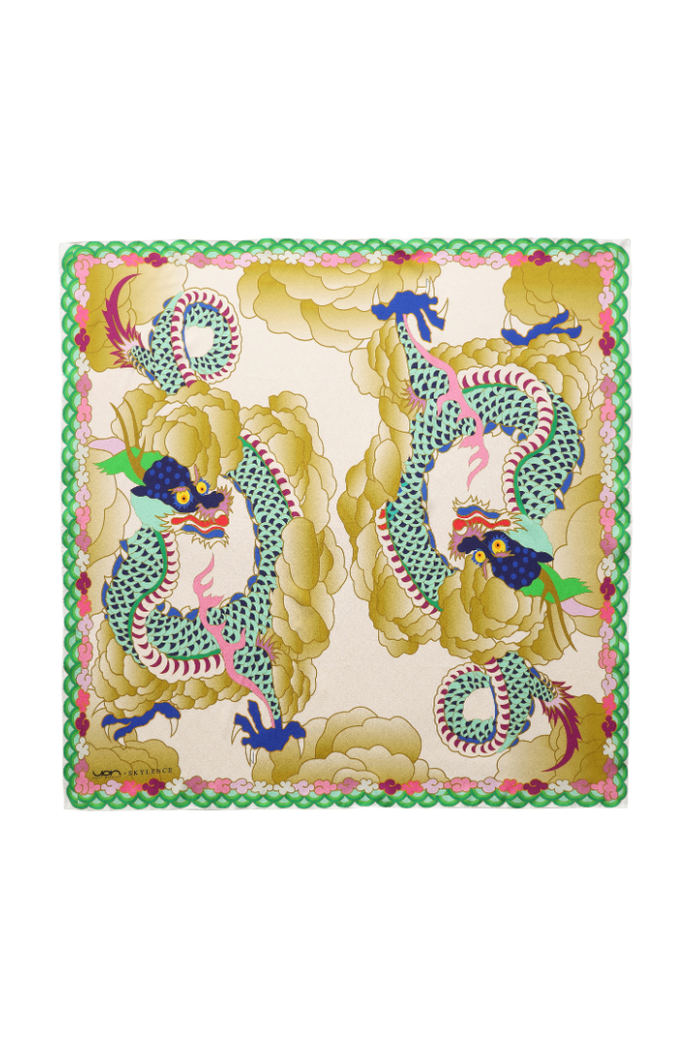 DAN★SHARI★ Wendy Morrison x SKYLENCE Talisman Dragon Silk Scarf