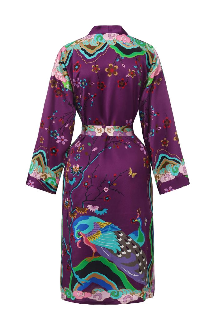 Wendy Morrison x SKYLENCE Kujaku Peacock Silk Kimono