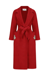 Peony Grace Robe Coat (Burgundy)