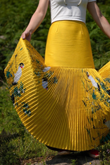 Royal Yellow Yi Pleated Skirt