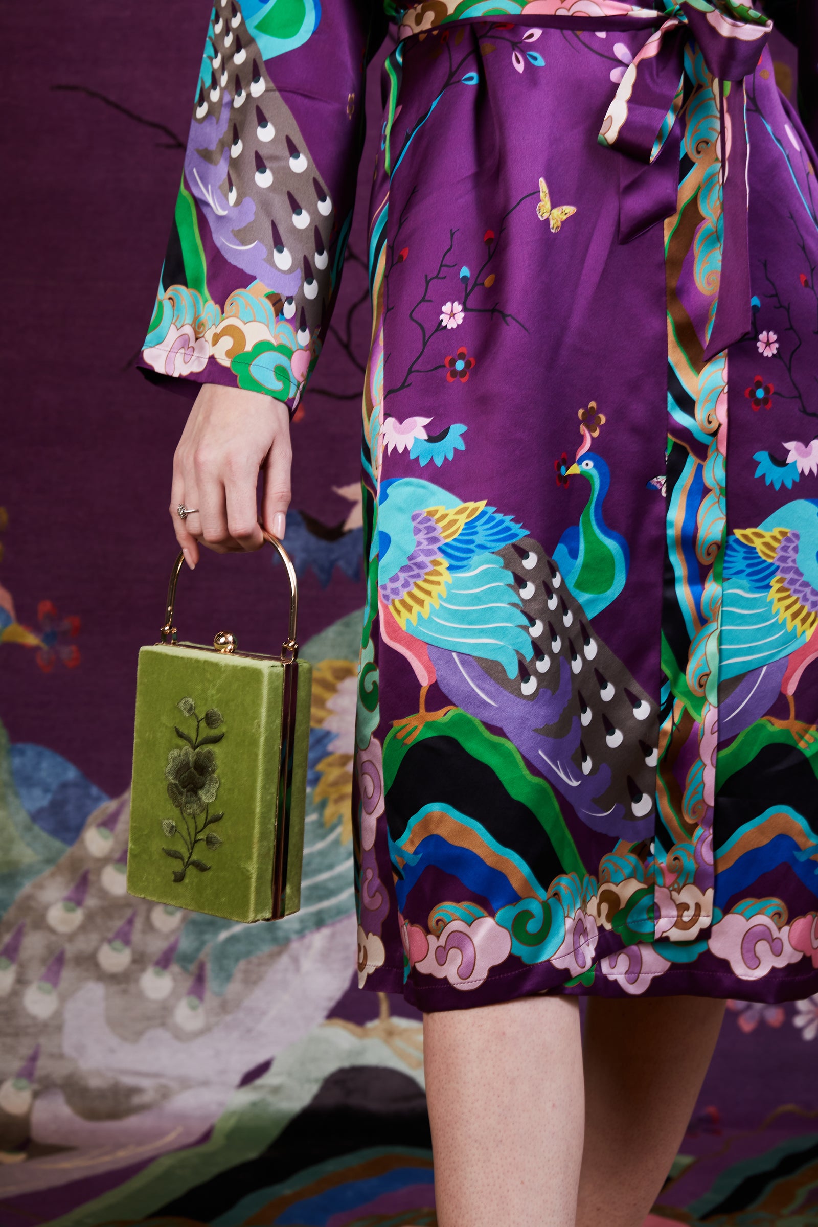 Wendy Morrison x SKYLENCE Kujaku Peacock Silk Kimono