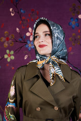 Peony Jungle Silk Scarf