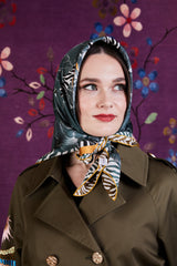 Peony Jungle Silk Scarf