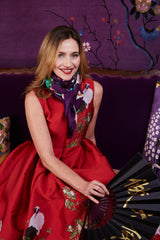 Wendy Morrison x SKYLENCE Kujaku Peacock Silk Scarf