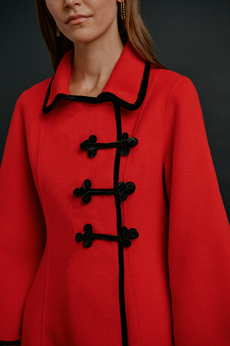 Shouning Dress Coat Red