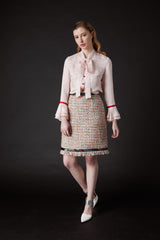 Chelsea Tang Tweed Skirt Multi