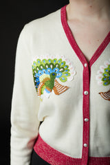 Qiaochu Embroidered Cardigan Fuchsia