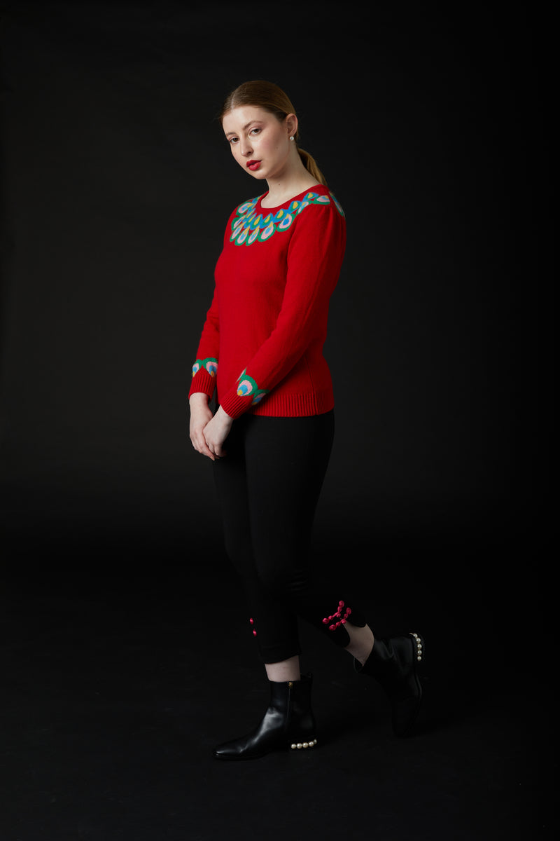 QiaoChu Cashmere Jumper Red