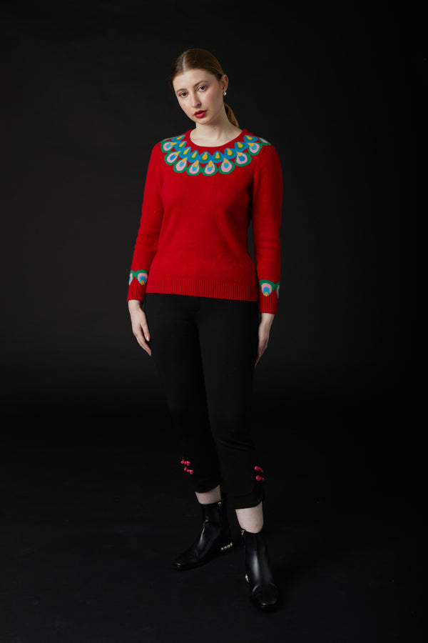 QiaoChu Cashmere Jumper Red