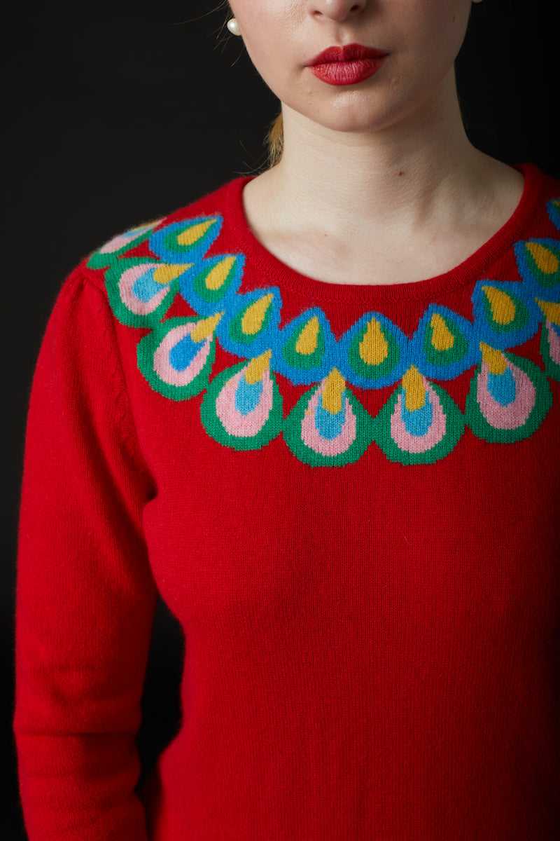QiaoChu Cashmere Jumper Red