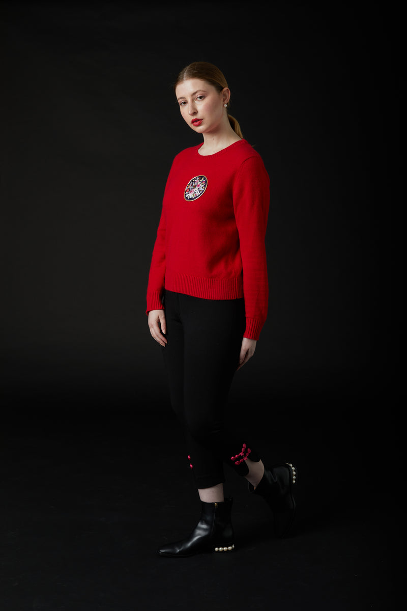 Yuanman Cashmere Jumper Red