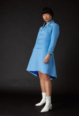 Yanxi Embroidered Coat Blue