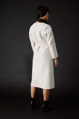 Lin Military Coat White