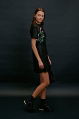 Qipao Short Dress Black
