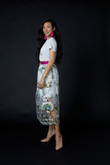 QiaoChu Embroidered Maxi Skirt