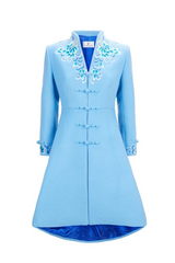 Yanxi Embroidered Coat Blue