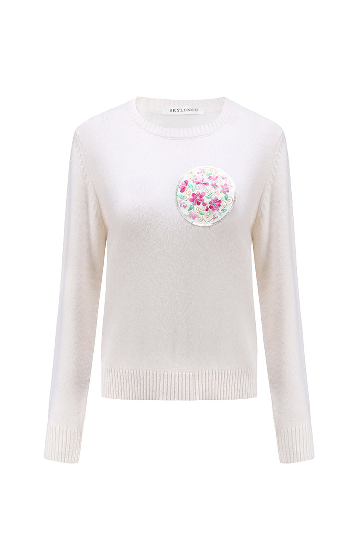 Yuanman Cashmere Jumper White