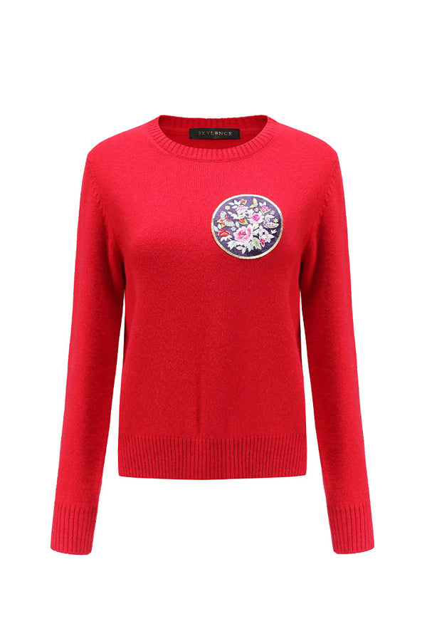 Yuanman Cashmere Jumper Red