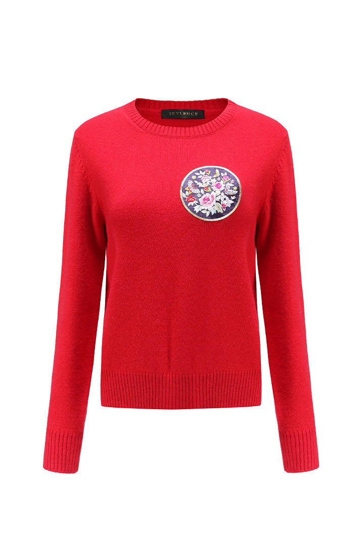 Yuanman Cashmere Jumper Red