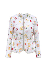 Derling Embroidered Jacket White