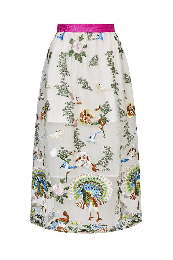 QiaoChu Embroidered Maxi Skirt