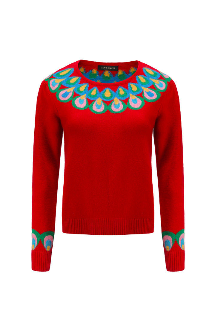 QiaoChu Cashmere Jumper Red